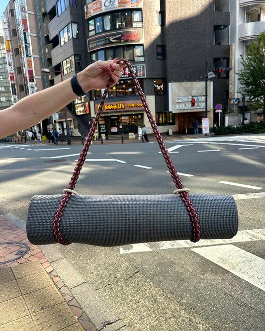 Pink & Brown Mat Strap