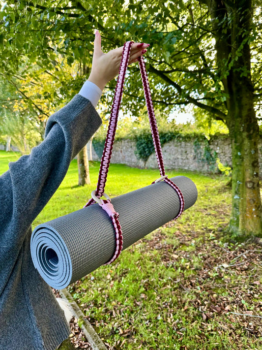 Pink & Burgundy Mat Strap